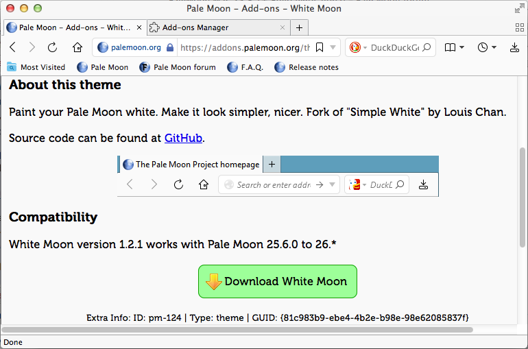 pale moon browser windows xp